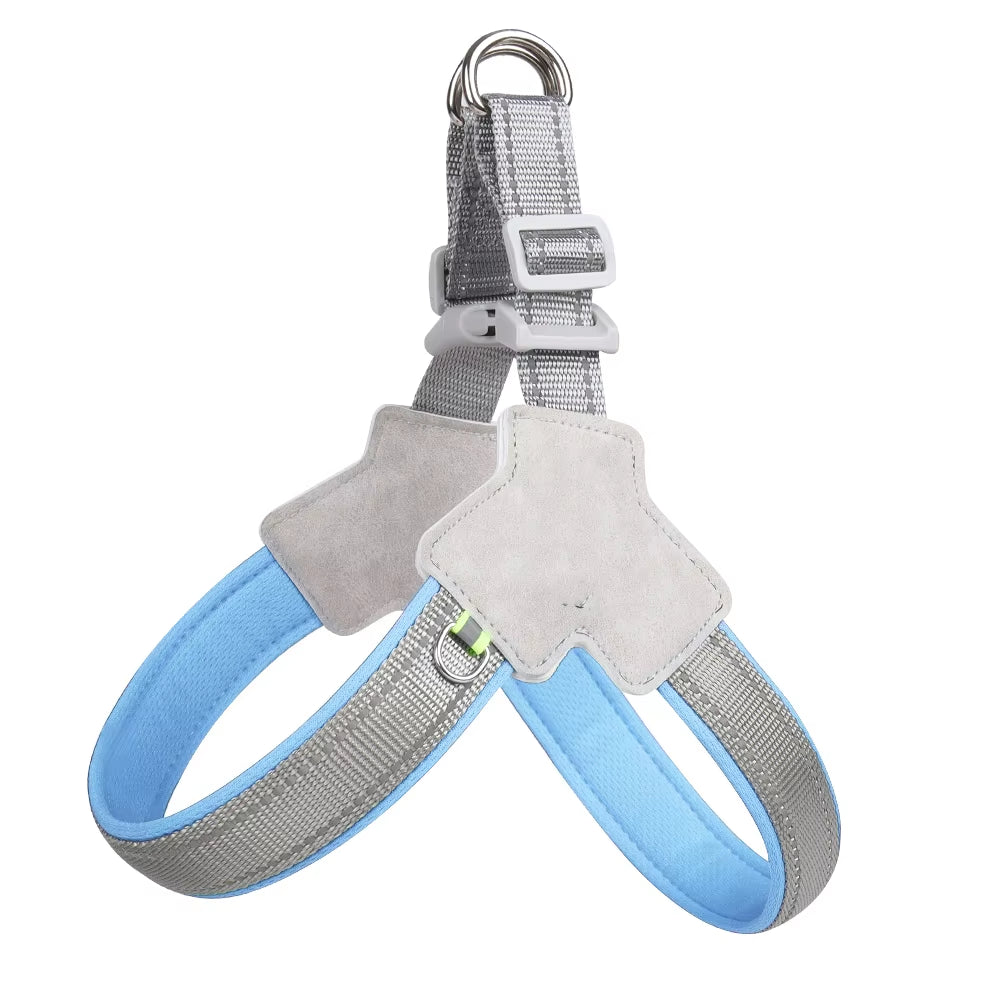 Reflective No-Pull Pet Harness for Small to Medium Dogs and Cats - Adjustable Vest for Puppies, Pugs, Chihuahuas, and Bulldogs
