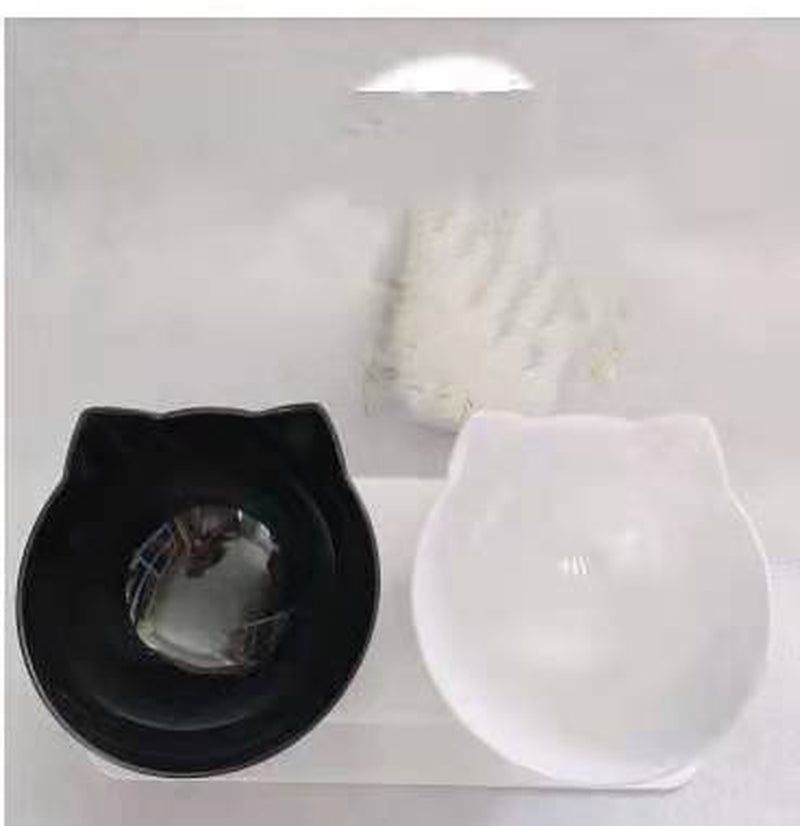 Elevated Cat Feeder Stand with Clear Bowl