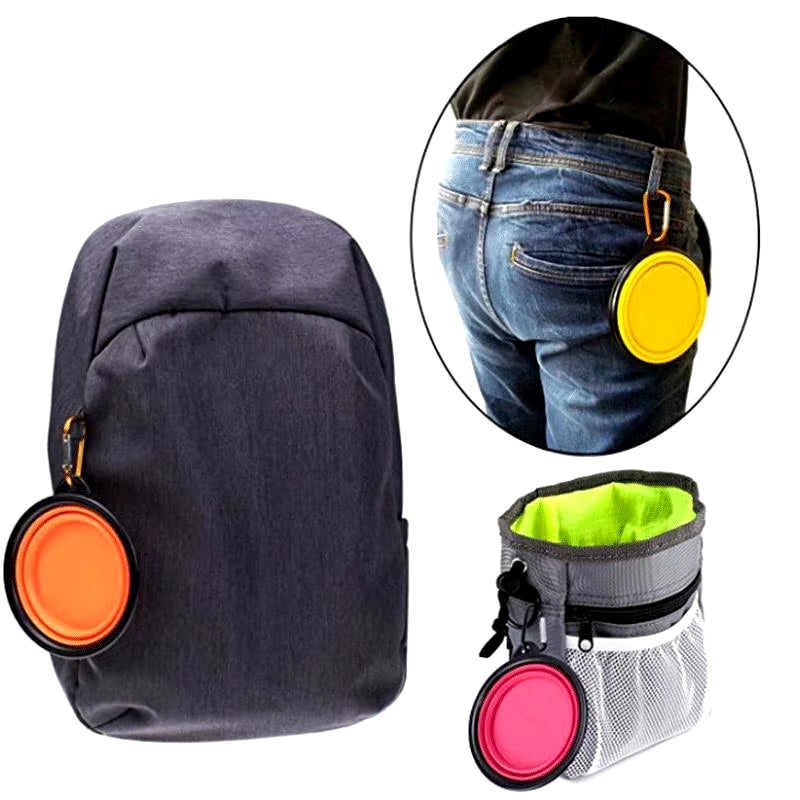 350/1000Ml Large Collapsible Dog Pet Folding Silicone Bowl Outdoor Travel Portable Puppy Food Container Feeder Dish Bowl