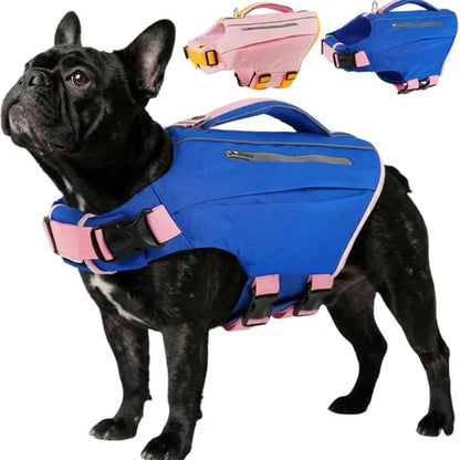 Kuoser Dog Life Jacket High Buoyancy, Reflective Dog Life Vest for Swimming Boating, Adjustable Small Medium Large Dog Lifejacket, Lightweight Dog Life Preserver Rescue Handle Spring Summer Pool