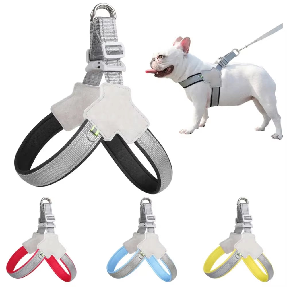 Reflective No-Pull Pet Harness for Small to Medium Dogs and Cats - Adjustable Vest for Puppies, Pugs, Chihuahuas, and Bulldogs