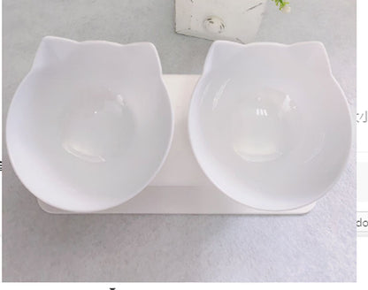 Elevated Cat Feeder Stand with Clear Bowl