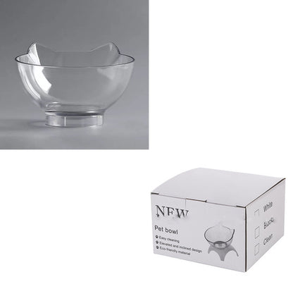 Elevated Cat Feeder Stand with Clear Bowl