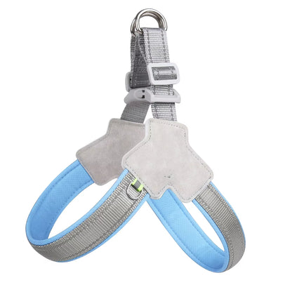 Reflective No-Pull Pet Harness for Small to Medium Dogs and Cats - Adjustable Vest for Puppies, Pugs, Chihuahuas, and Bulldogs