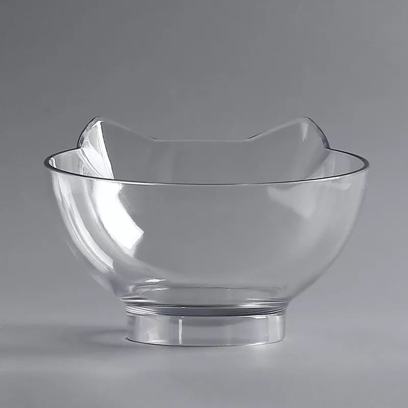 Elevated Cat Feeder Stand with Clear Bowl