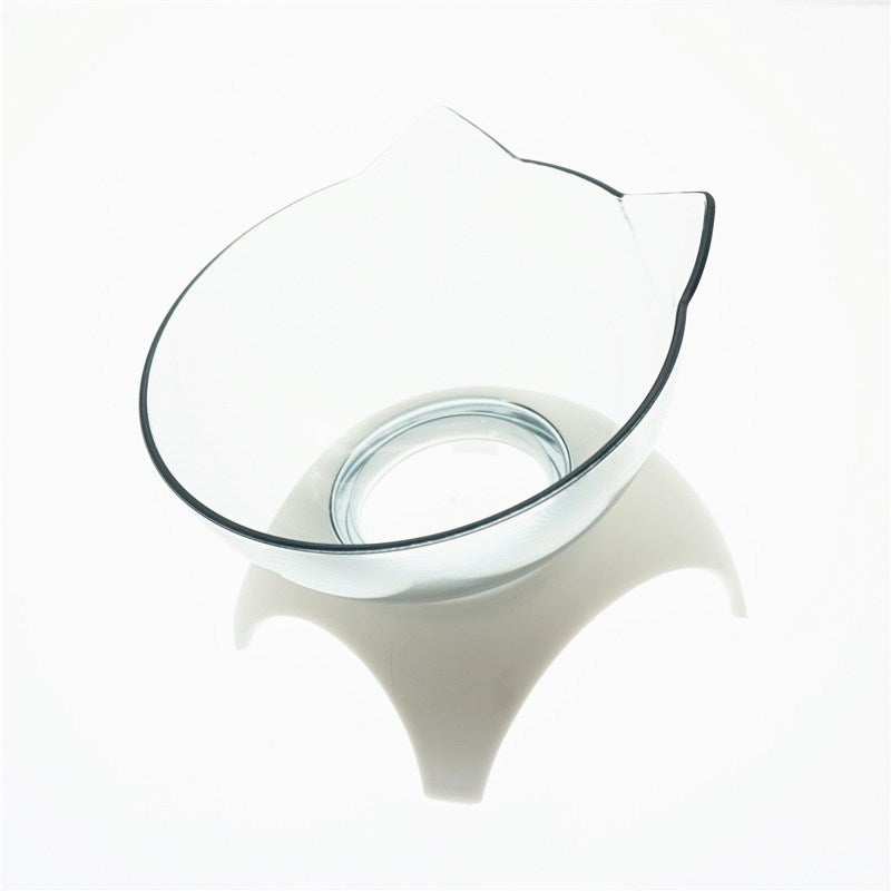 Elevated Cat Feeder Stand with Clear Bowl