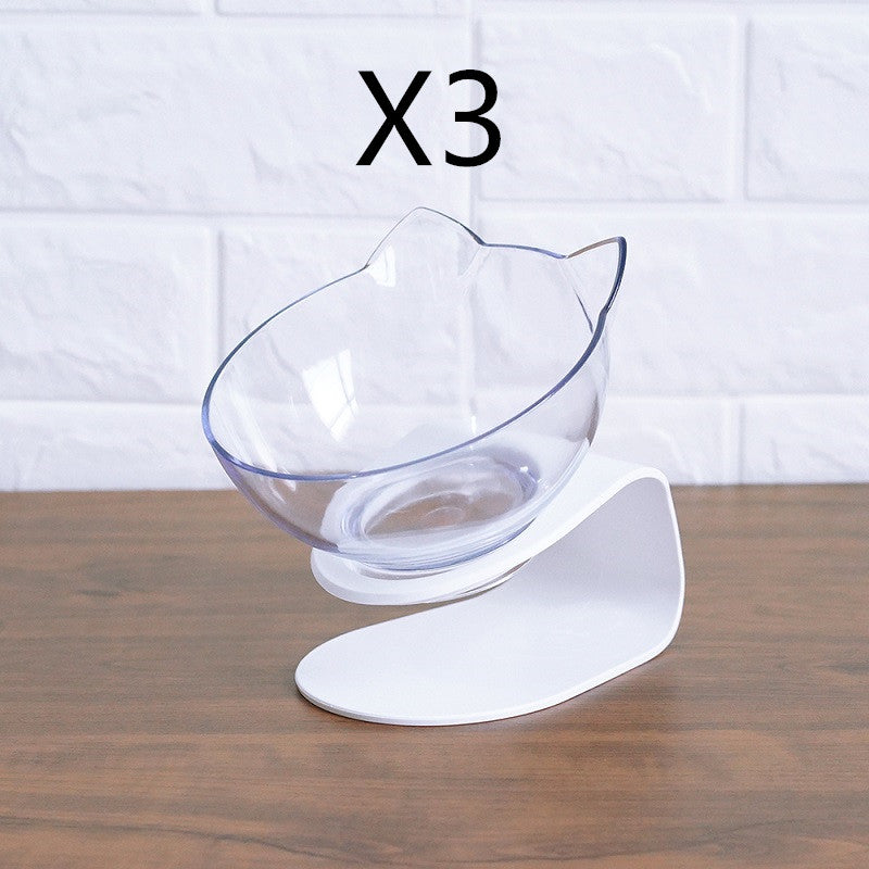 Elevated Cat Feeder Stand with Clear Bowl