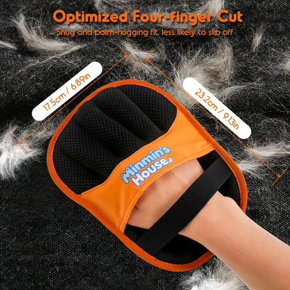 Minmin'S House Pet Hair Removal Glove for Cats & Dogs, Upgraded Five-Finger Electrostatic Pet Hair Glove, Reusable Magic Brush Pet Hair Remover Tool for Laundry, Couch, Carpet, Car Seat