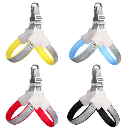 Reflective No-Pull Pet Harness for Small to Medium Dogs and Cats - Adjustable Vest for Puppies, Pugs, Chihuahuas, and Bulldogs