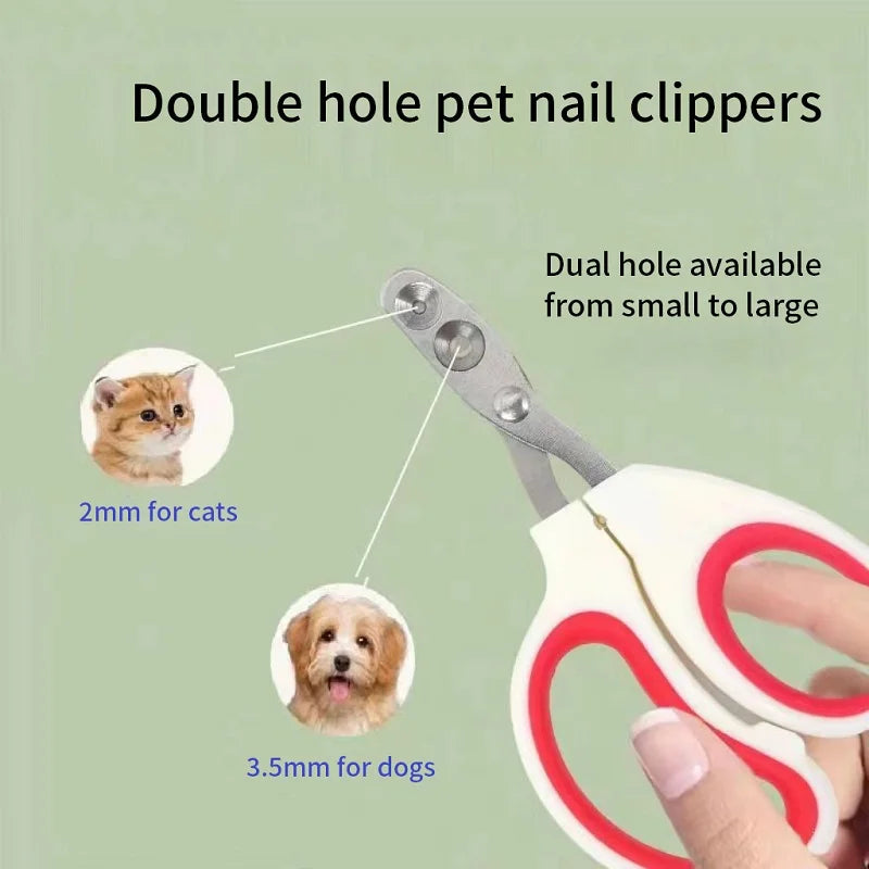Professional Stainless Steel Cat and Dog Nail Clippers for Grooming Small Pets