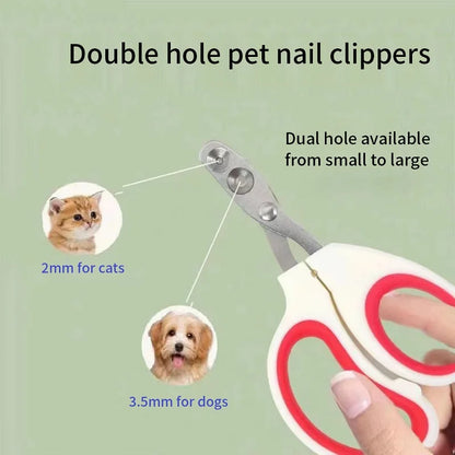 Professional Stainless Steel Cat and Dog Nail Clippers for Grooming Small Pets