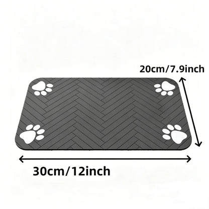 Pet Feeding Mat-Absorbent Pet Placemat for Food and Water Bowl, with Waterproof Rubber Backing, Quick Dry Water Mat for Dog Cat