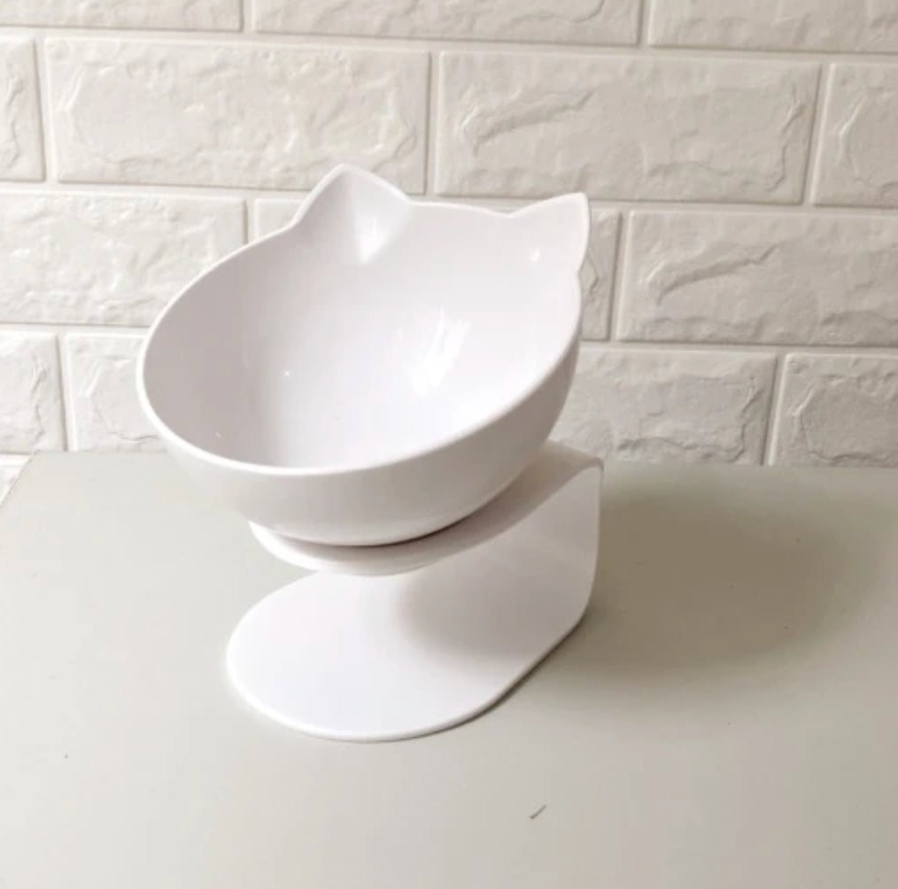 Elevated Cat Feeder Stand with Clear Bowl