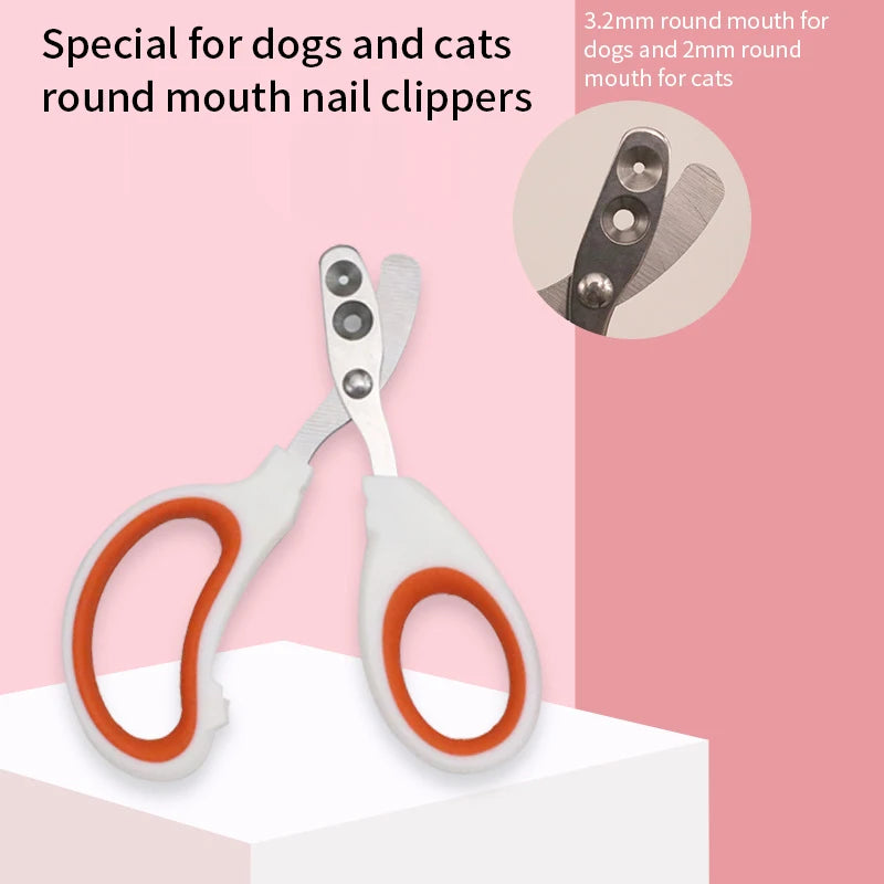 Professional Stainless Steel Cat and Dog Nail Clippers for Grooming Small Pets